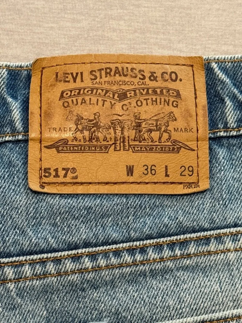 Vintage Levi's 517 Orange Tab Denim Jeans Men 36x29 Made in USA